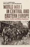 Cover: World War I in Central and Eastern Europe - Bloomsbury Publishing PLC