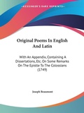 Bild: Original Poems In English And Latin - Kessinger Publishing Co