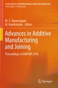 Cover: Advances in Additive Manufacturing and Joining - Springer