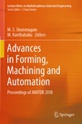Cover: Advances in Forming, Machining and Automation - Springer