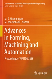 Enlarge image Cover: Advances in Forming, Machining and Automation - Springer