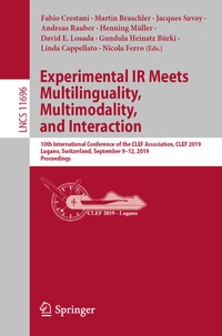 Abbildung von: Experimental IR Meets Multilinguality, Multimodality, and Interaction - Springer