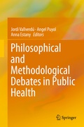 Cover: Philosophical and Methodological Debates in Public Health - Springer
