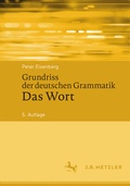 Cover: Grundriss der deutschen Grammatik - J.B. Metzler