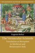 Cover: The Vernacular Aristotle - Cambridge University Press