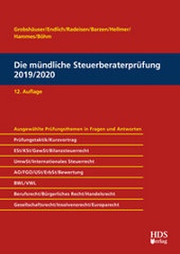 Abbildung von: Die mündliche Steuerberaterprüfung 2019/2020 - HDS