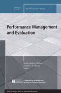 Cover: Performance Management and Evaluation - Jossey-Bass