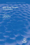 Cover: Early Greek Thought - Routledge
