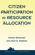 Cover: Citizen Participation In Resource Allocation - Routledge
