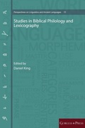 Cover: Studies in Biblical Philology and Lexicography - Gorgias Press