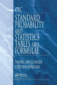 Enlarge image Cover: CRC Standard Probability and Statistics Tables and Formulae - CRC Press