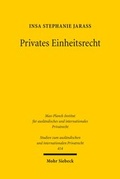 Bild: Privates Einheitsrecht - Mohr Siebeck