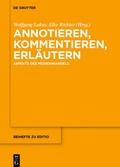 Cover: Annotieren, Kommentieren, Erl&auml;utern - De Gruyter