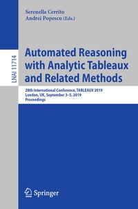 Enlarge image Cover: Automated Reasoning with Analytic Tableaux and Related Methods - Springer