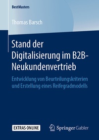 Abbildung von: Stand der Digitalisierung im B2B-Neukundenvertrieb - Springer Gabler