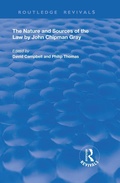Cover: The Nature and Sources of the Law by John Chipman Gray - Routledge