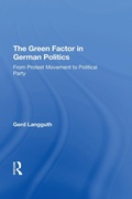 Cover: The Green Factor In German Politics - Routledge