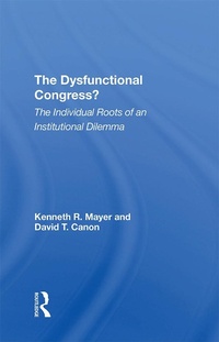 Enlarge image Cover: The Dysfunctional Congress? - Routledge