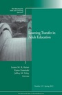 Cover: Learning Transfer in Adult Education - Jossey-Bass