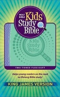 Cover: KJV Kids Study Bible, Flexisoft (Red Letter, Imitation Leather, Purple/Green) - Hendrickson Publishers Inc