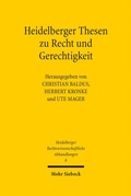 Cover: Heidelberger Thesen zu Recht und Gerechtigkeit - Mohr Siebeck