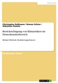 Cover: Beruecksichtigung von Klimarisiken im Firmenkundenbereich - GRIN Verlag