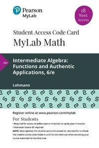 Enlarge image Cover: Mylab Math with Pearson Etext -- 18 Week Standalone Access Card -- For Intermediate Algebra - Pearson