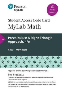 Enlarge image Cover: Mylab Math with Pearson Etext -- 18 Week Standalone Access Card -- For Precalculus - Pearson