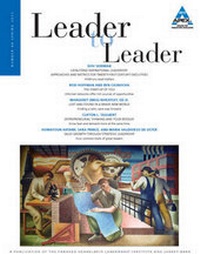 Enlarge image Cover: Leader to Leader (LTL), Volume 68, Spring 2013 - Jossey-Bass