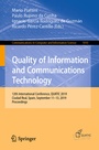 Cover: Quality of Information and Communications Technology - Springer