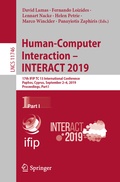 Cover: Human-Computer Interaction - INTERACT 2019 - Springer