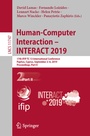 Cover: Human-Computer Interaction - INTERACT 2019 - Springer