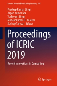 Enlarge image Cover: Proceedings of ICRIC 2019 - Springer