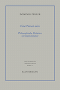 Cover: Eine Person sein - Vittorio Klostermann Verlag