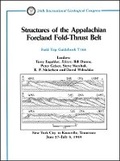 Cover: Structures of the Appalachian Foreland Fold Thrust Belt - New York City, to Knoxville, Tennessee, June 27 - July 8, 1989, Volume T166 - Wiley