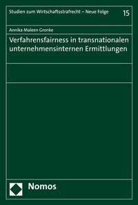Abbildung von: Verfahrensfairness in transnationalen unternehmensinternen Ermittlungen - Nomos