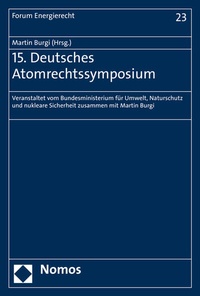 Abbildung von: 15. Deutsches Atomrechtssymposium - Nomos