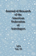 Cover: Journal of Research of the American Federation of Astrologers Vol. 19 - American Federation of Astrologers