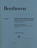 Cover: Ludwig van Beethoven - F&uuml;nf ber&uuml;hmte Klaviersonaten - Henle, G&uuml;nter