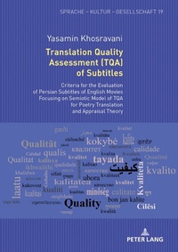 Abbildung von: Translation Quality Assessment (TQA) of Subtitles - Peter Lang Verlag