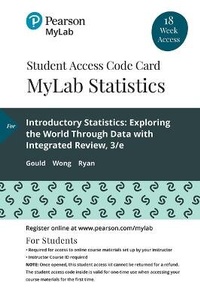 Enlarge image Cover: Mylab Statistics with Pearson Etext -- 18 Week Standalone Access Card -- For Introductory Statistics - Pearson