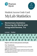 Cover: Mylab Statistics with Pearson Etext -- 18 Week Standalone Access Card -- For Elementary Statistics - Pearson