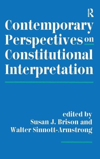 Enlarge image Cover: Contemporary Perspectives On Constitutional Interpretation - Routledge