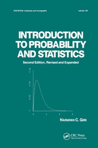 Enlarge image Cover: Introduction to Probability and Statistics - CRC Press