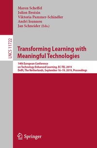 Enlarge image Cover: Transforming Learning with Meaningful Technologies - Springer