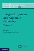 Cover: Integrable Systems and Algebraic Geometry: Volume 1 - Cambridge University Press