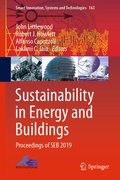 Cover: Sustainability in Energy and Buildings - Springer