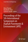 Cover: Proceedings of the 5th International Symposium on Asphalt Pavements & Environment (APE) - Springer