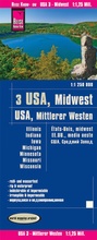 Cover: Reise Know-How Landkarte USA 03, Mittlerer Westen / USA, Midwest (1.1.250.000) : Illinois, Indiana, Iowa, Michigan, Minnesota, Missouri, Wisconsin - Reise Know-How Verlag Peter Rump GmbH