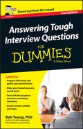 Cover: Answering Tough Interview Questions For Dummies - UK, 2nd UK Edition - Wiley